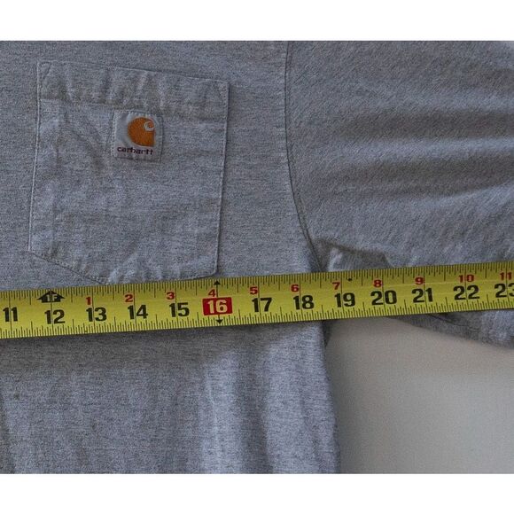 Carhartt T-Shirt Men's Gray Pocket Crew Short Sleeves Original Fit Size M - Picture 5 of 9